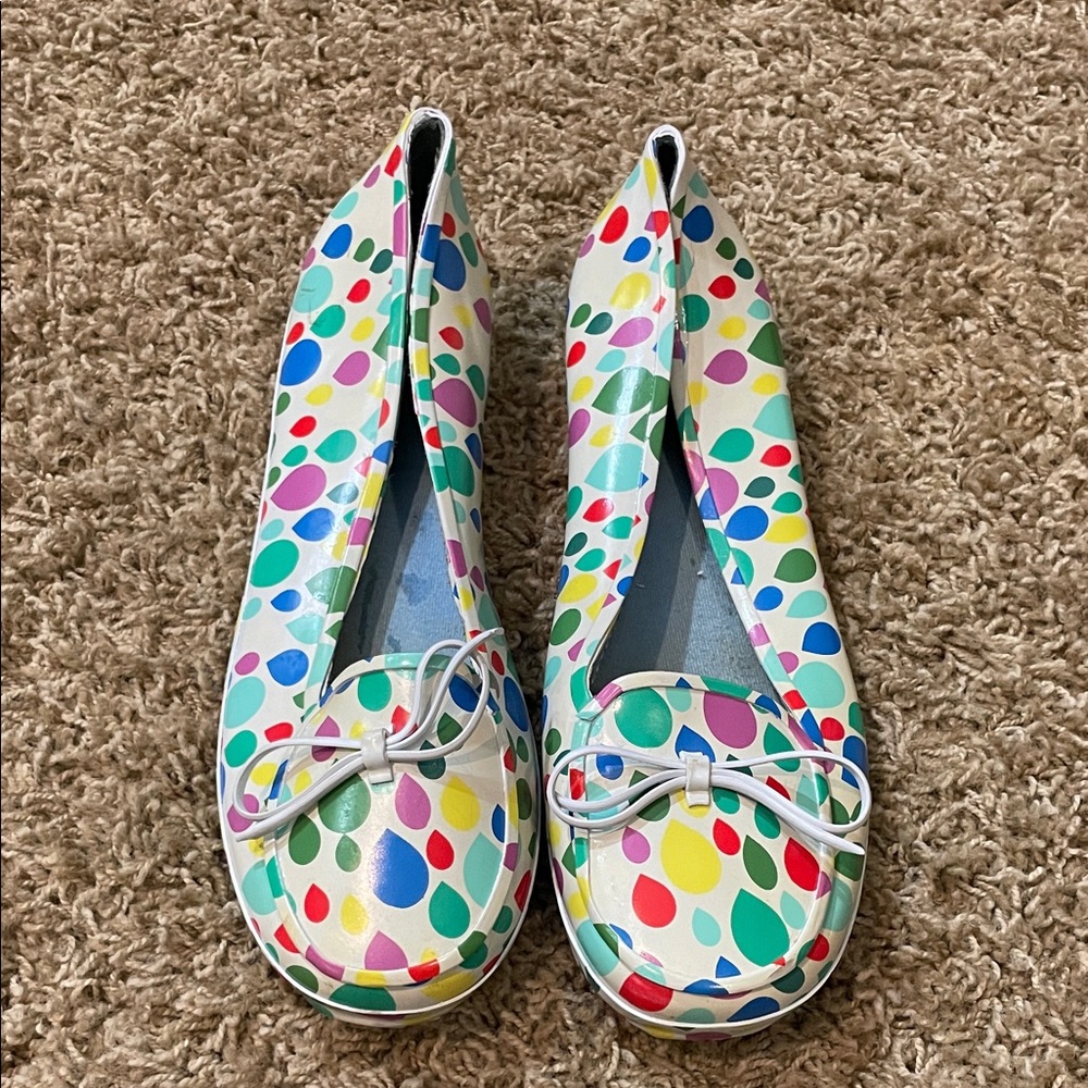 Kate Spade Rubber Polka Dot Rain Shoes 9